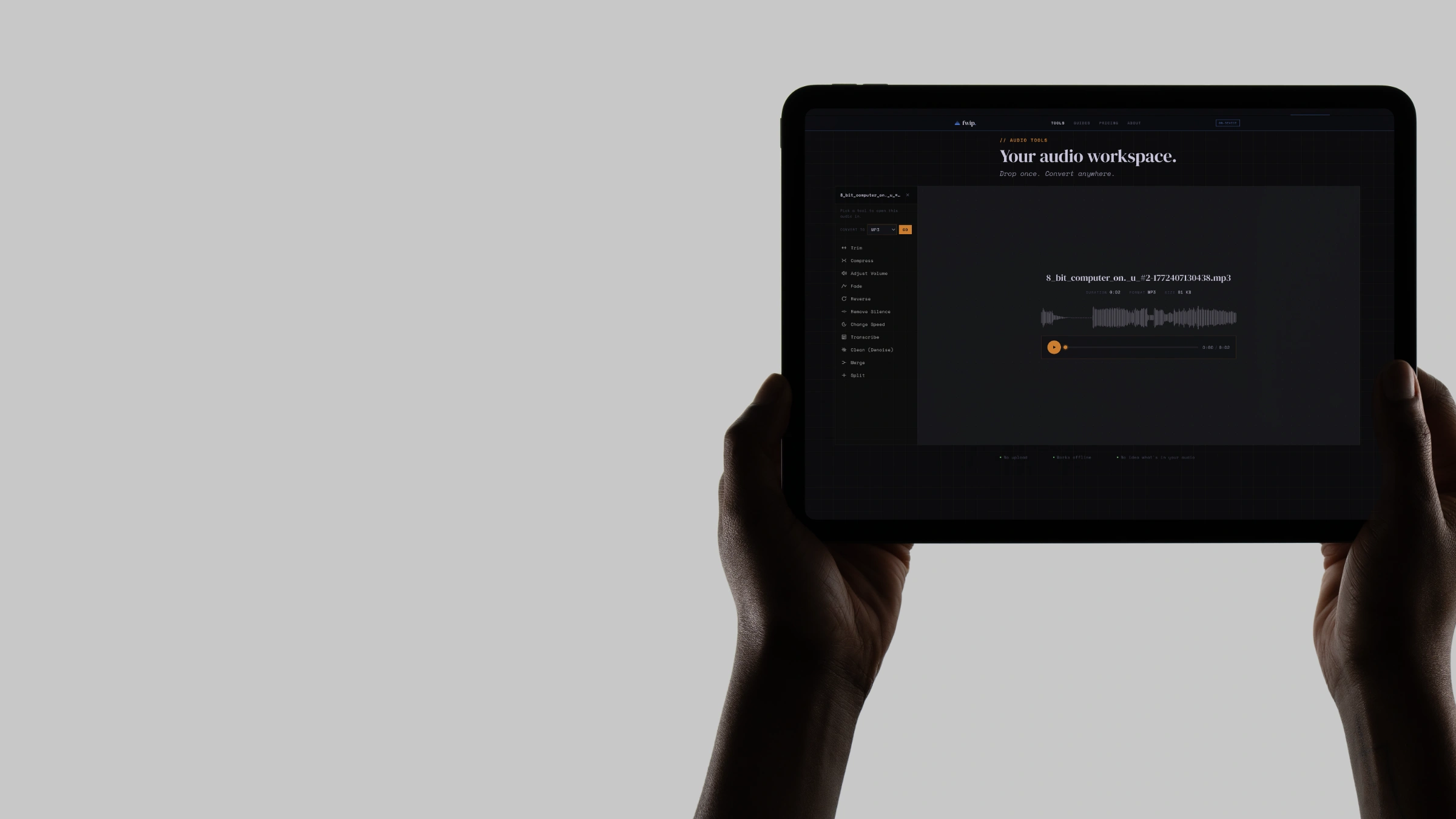 Your audio workspace.